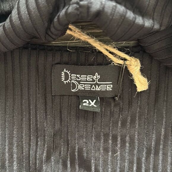 🐿️ NWT Urban Outfitters Desert Dreamer Ribbed Black Bikini Top Size 2X - Picture 2 of 4